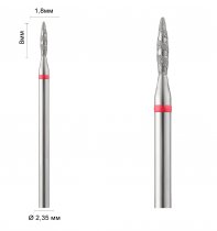 Фреза алмазна 244 ТОРНАДО (тупе Полум'я) розмір 018 DLX, шт